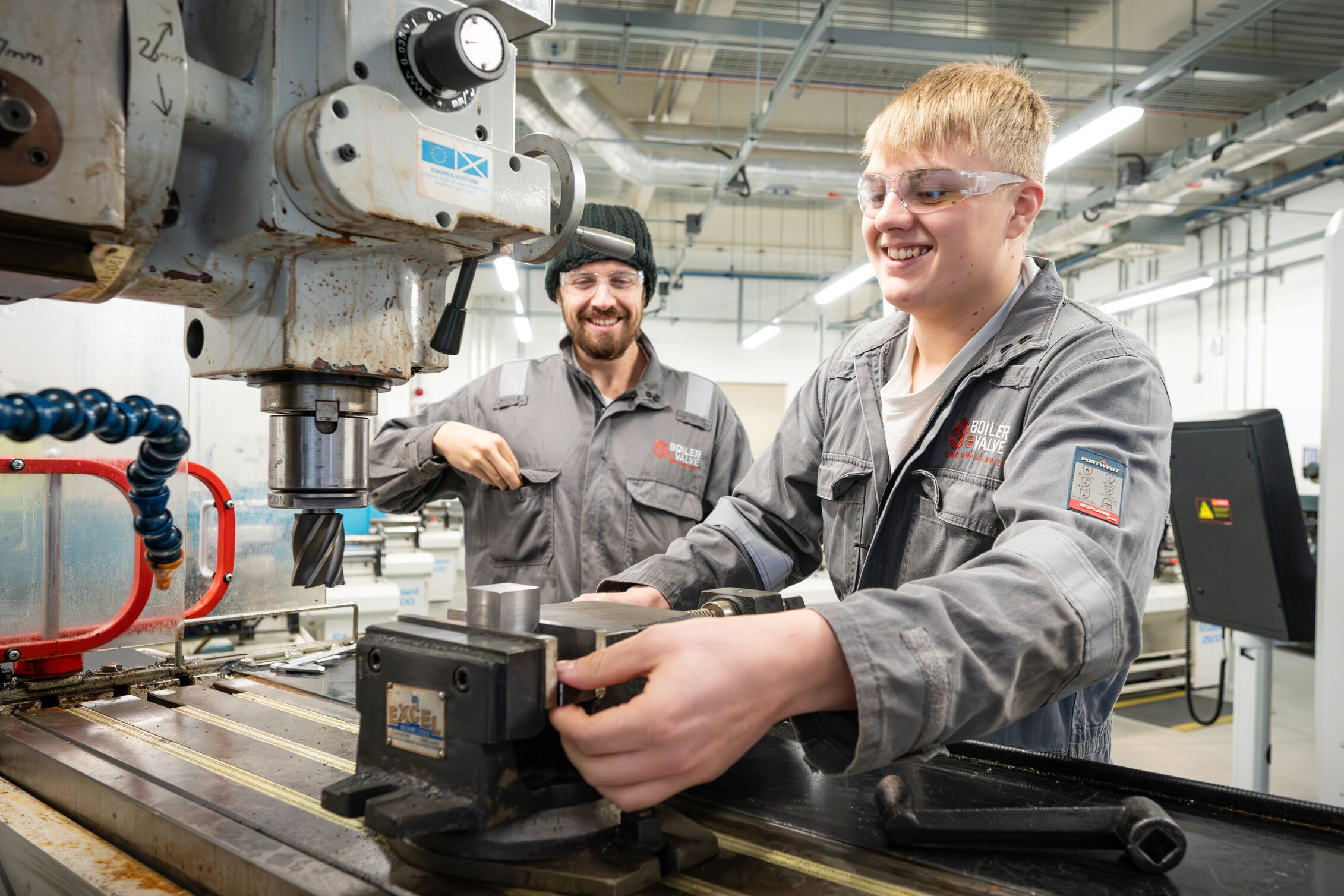 UHI Inverness engineering apprentice in campus workshop