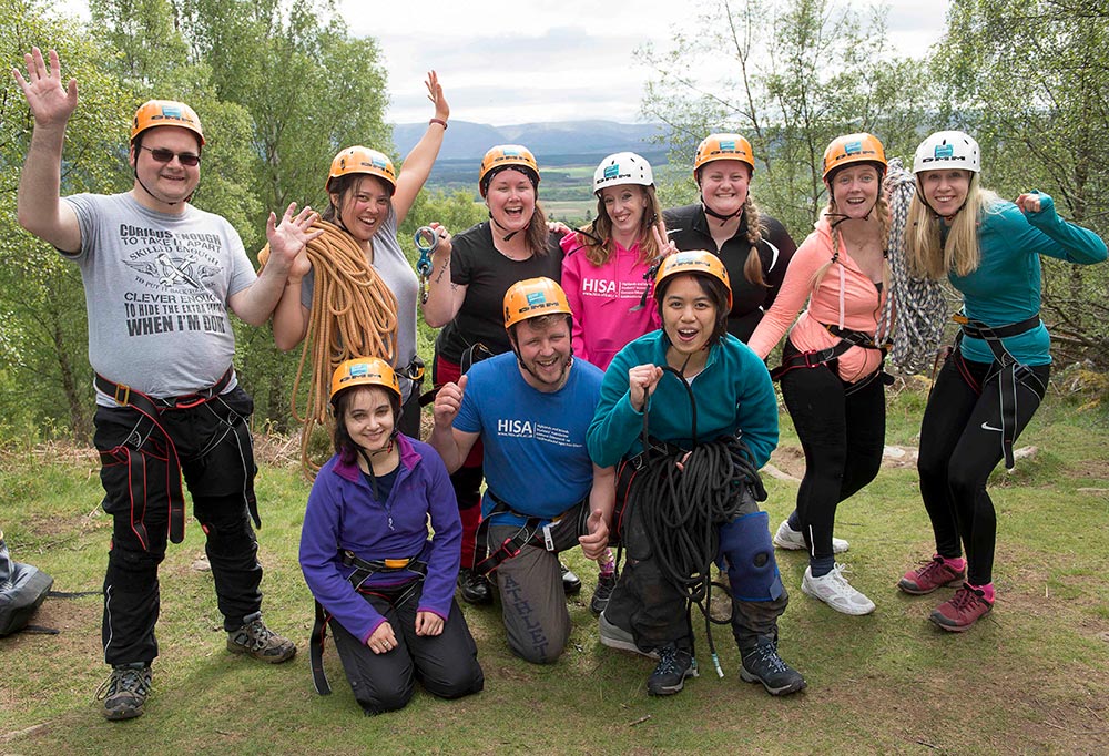 Twenty students from around the university partnership attended the Highlands and Islands Students’ Association adventure weekend. Activities included paddle boarding, gorge walking, climbing and archery. Twenty students from around the university partnership attended the Highlands and Islands Students’ Association adventure weekend. Activities included paddle boarding, gorge walking, climbing and archery.