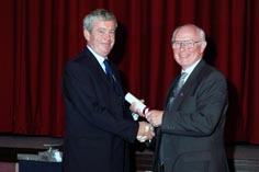 TO'Shea receives award from Colin MacKay TO'Shea receives award from Colin MacKay