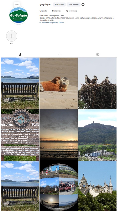 Screenshot of Go Golspie Instagram account Screenshot of Go Golspie Instagram account