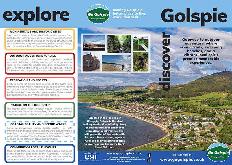 Example of explore Golspie leaflet Example of explore Golspie leaflet