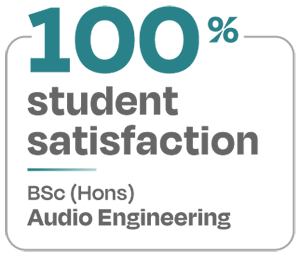 100 percent student satisfaction BSc Hons Audio Engineering