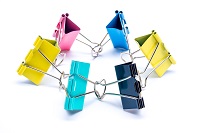 A circle of intertwined binder clips A circle of intertwined binder clips