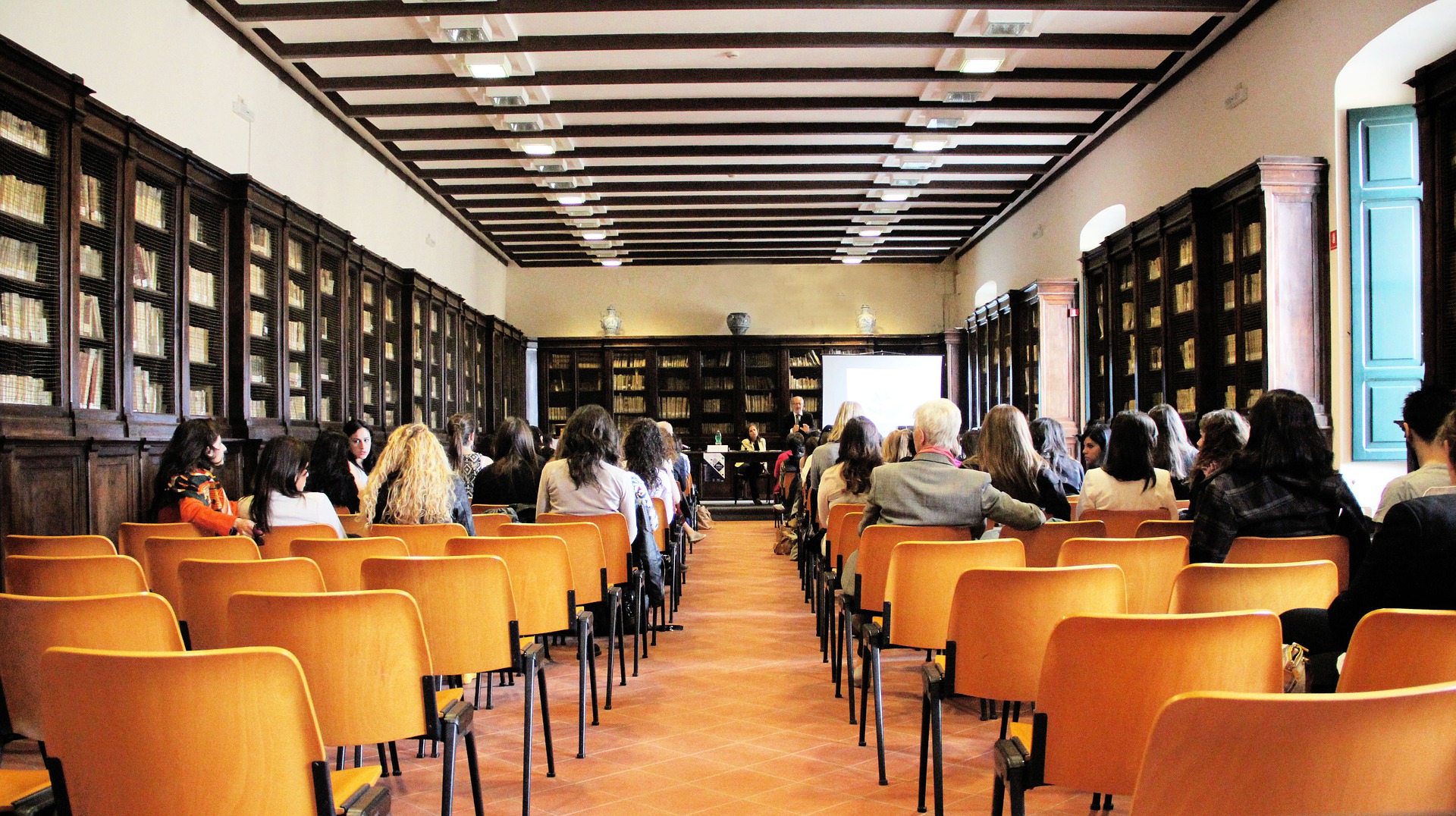A classroom full of students A classroom full of students