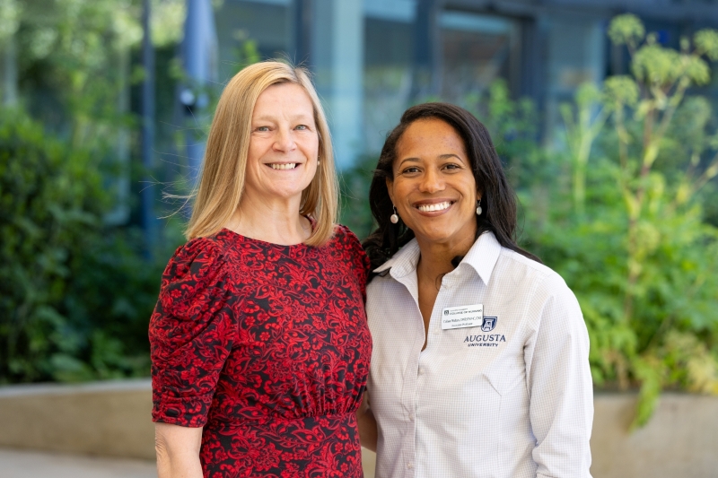 : Dr Heather Bain, Head of Academic Operations at the UHI Centre for Rural Health Sciences with Professor Colleen Walters, Associate Professor at Augusta University.