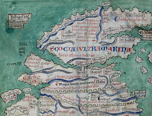 A map of Scotland from 1250 A map of Scotland from 1250