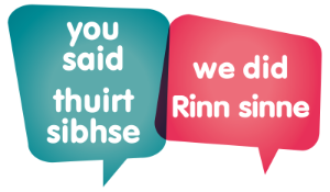 You said, we did | thuirt sibhse, Rinn sinne
