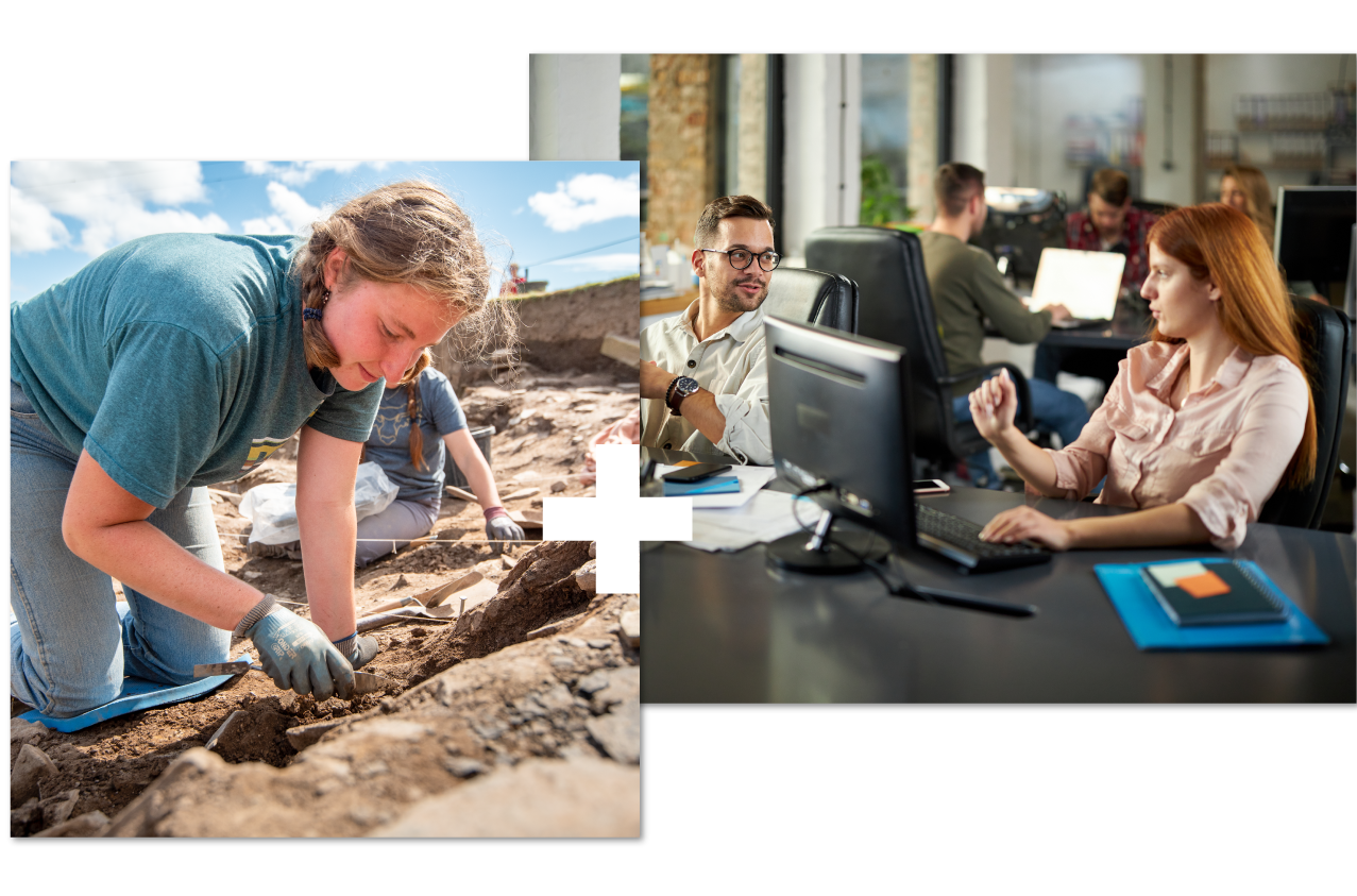 Collage of 2 | Archaeology | office scenery Collage of 2 | Archaeology | office scenery