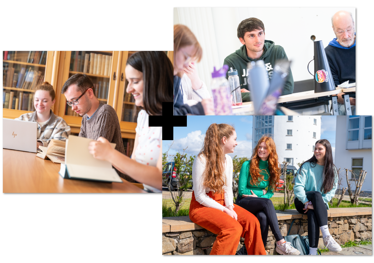 Collage of 3 | UHI SMO students inside and outside campus Collage of 3 | UHI SMO students inside and outside campus