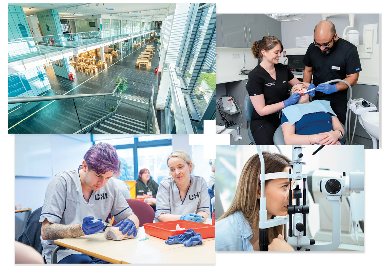 Collage of 4 | CfHS | Nursing | Oral Health | Optometry Collage of 4 | CfHS | Nursing | Oral Health | Optometry