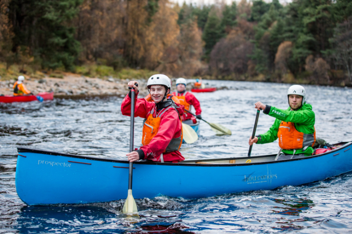Students in a kayak Students in a kayak