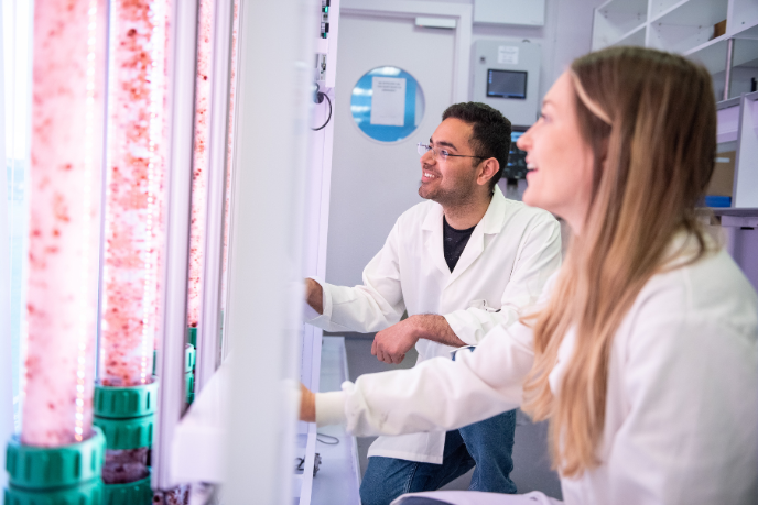 Students in a laboratory Students in a laboratory